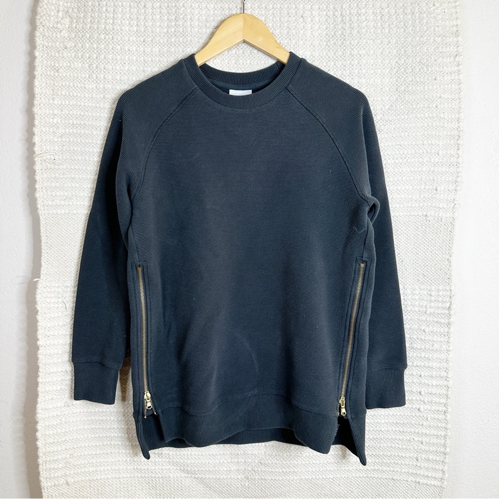 VARLEY black ribbed Manning sweater pullover sweatshirt XS
